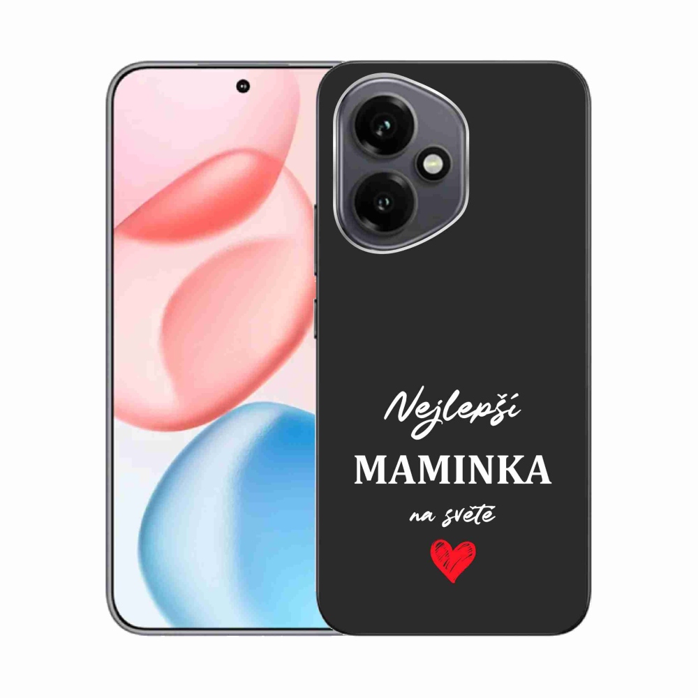 Gélový kryt mmCase na Honor 400 - najlepšia mamička 1 čierne pozadie