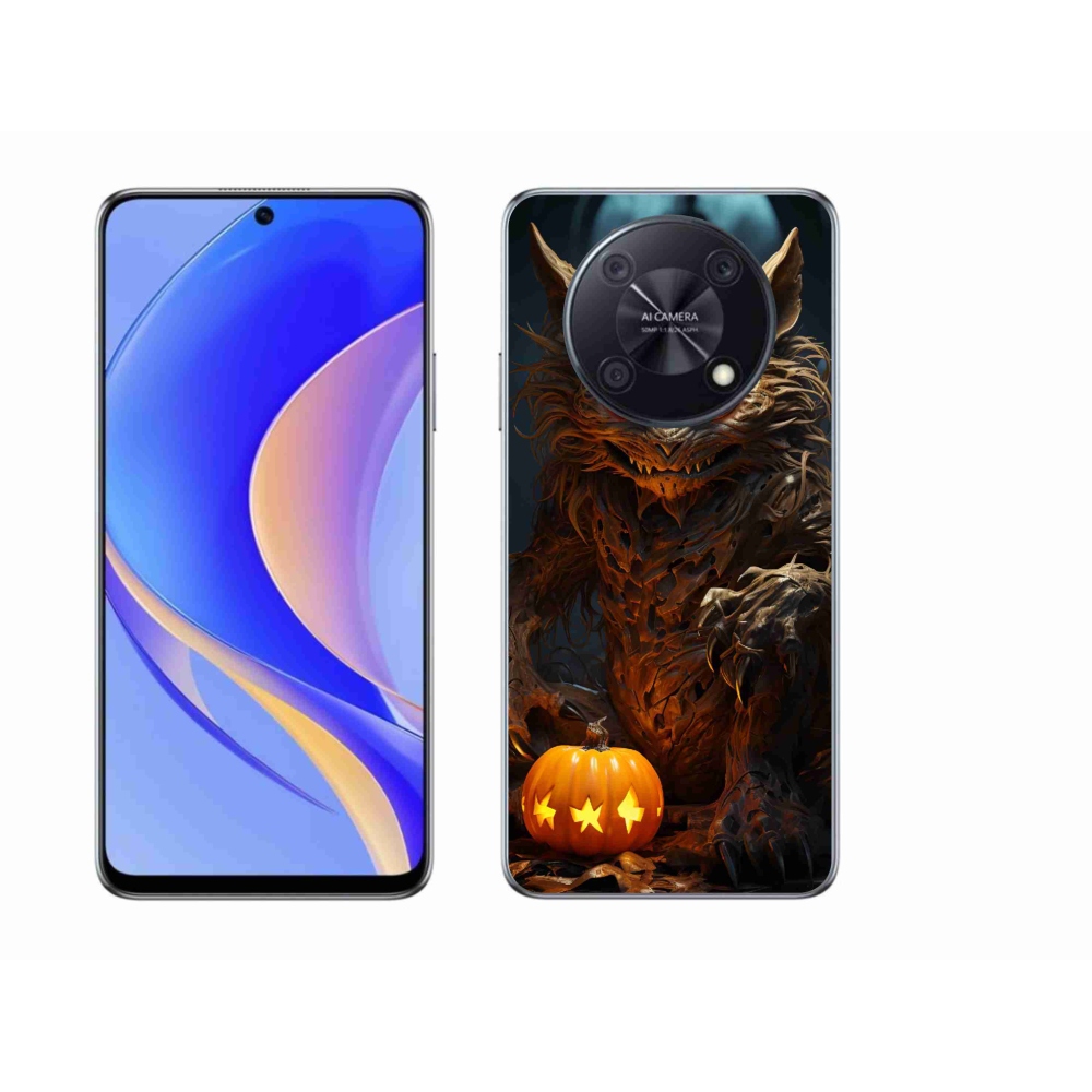 Gelový kryt mmCase na Huawei Nova Y90 - halloweenská příšera