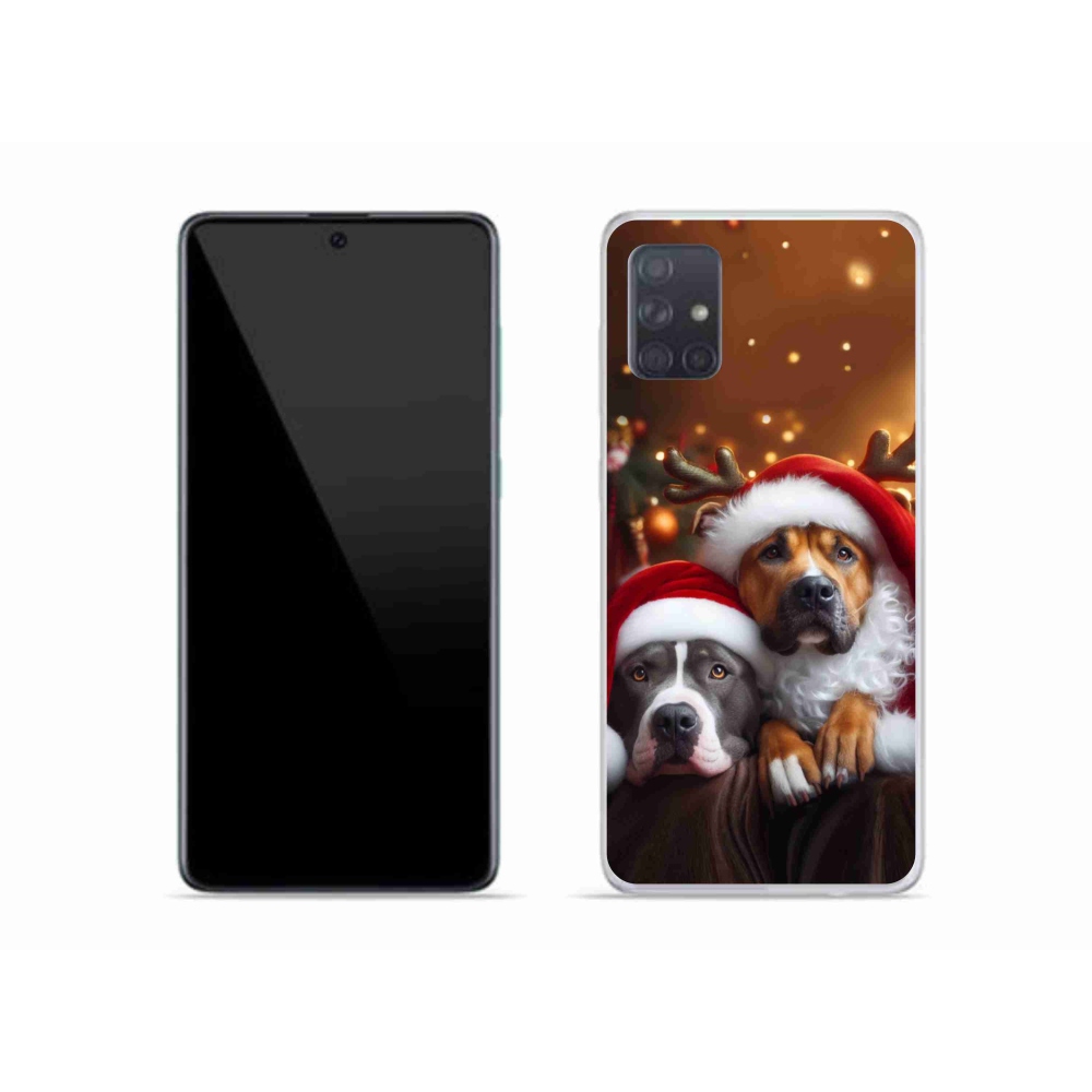Gélový kryt mmCase na Samsung Galaxy A51 - vianočné psy