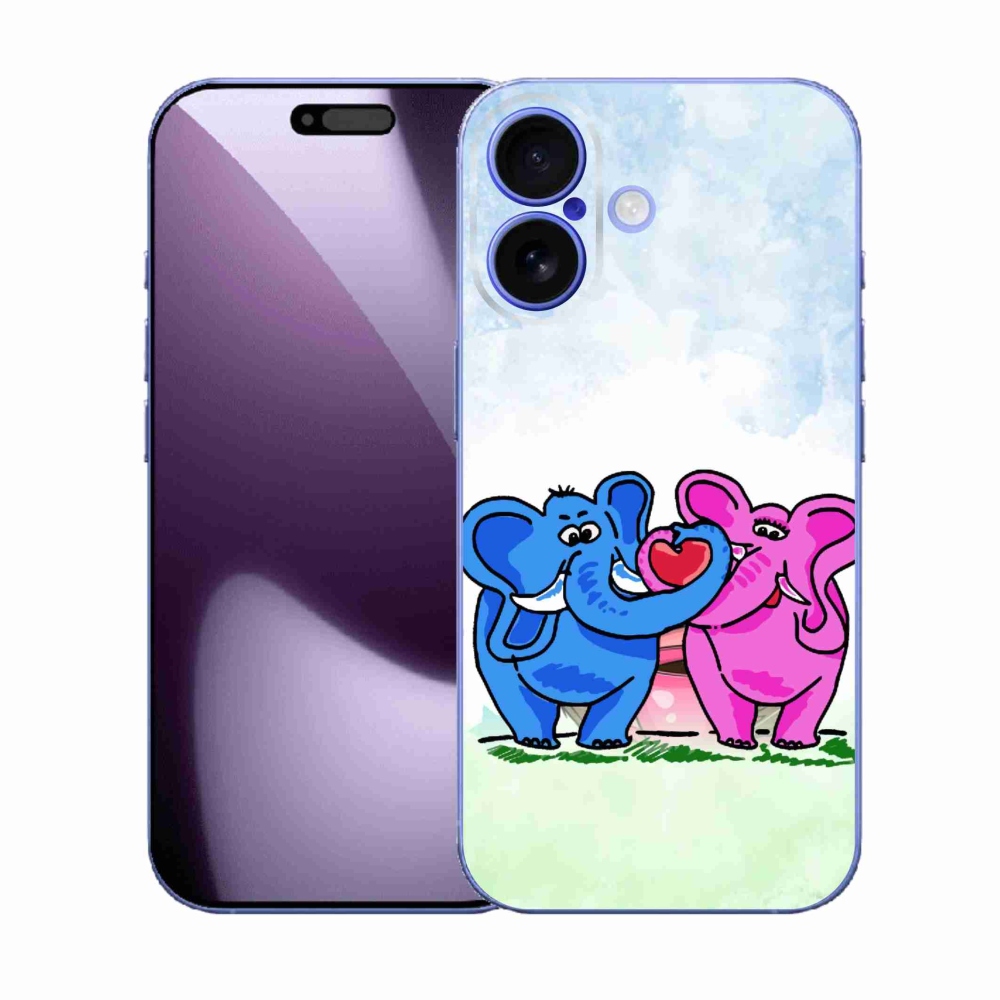 Gélový kryt mmCase na iPhone 17 - zamilovaní slony