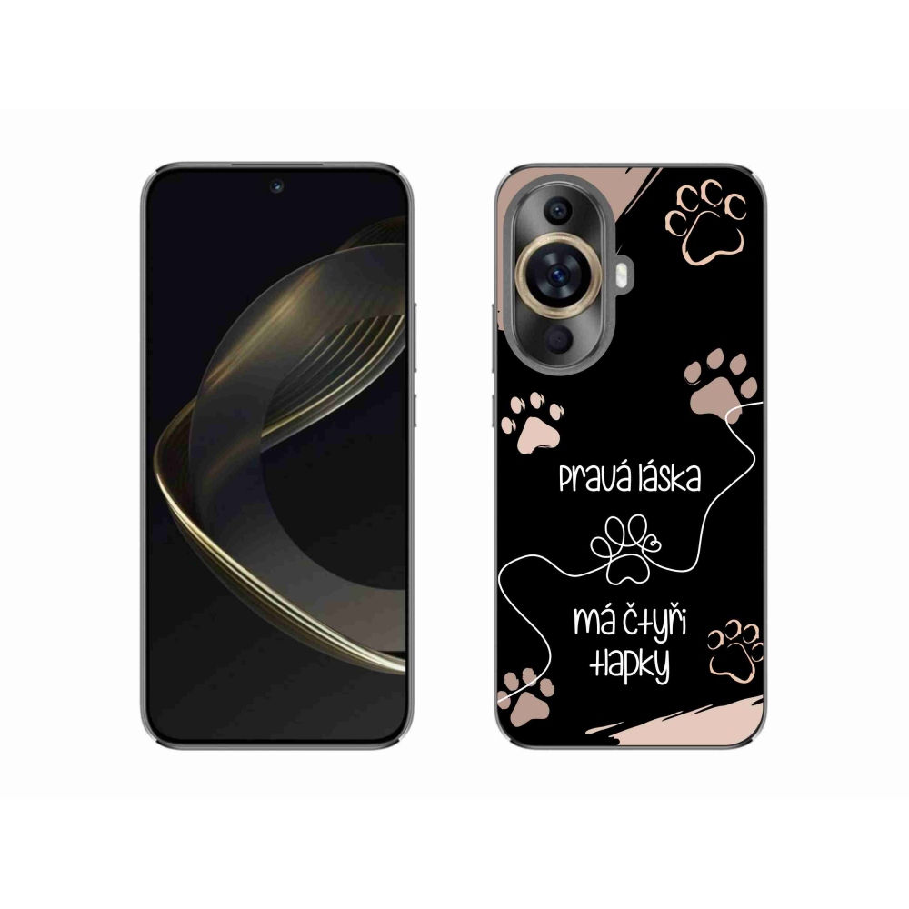Gélový kryt mmCase na Huawei Nova 11 - psí motív 1 čierne pozadie