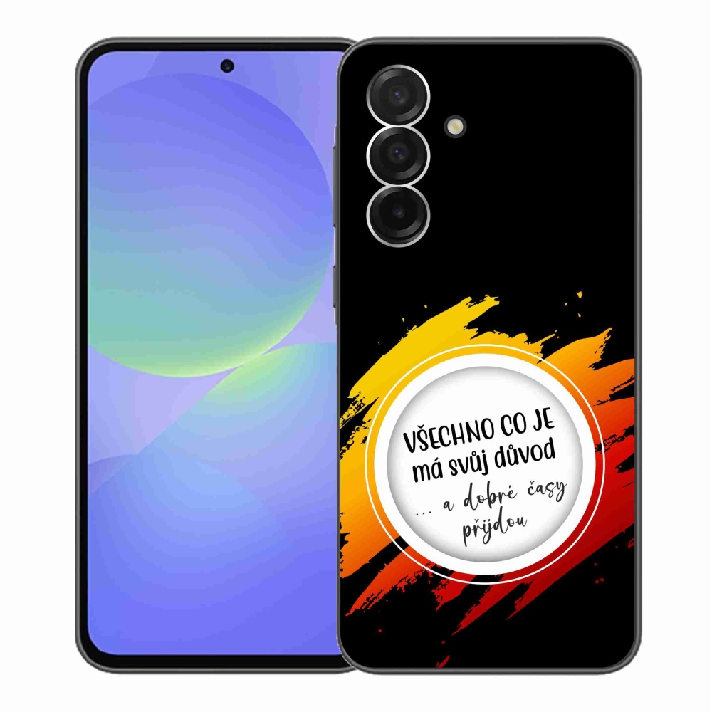 Gélový kryt mmCase na Samsung Galaxy A36 5G - citát 3 čierne pozadie
