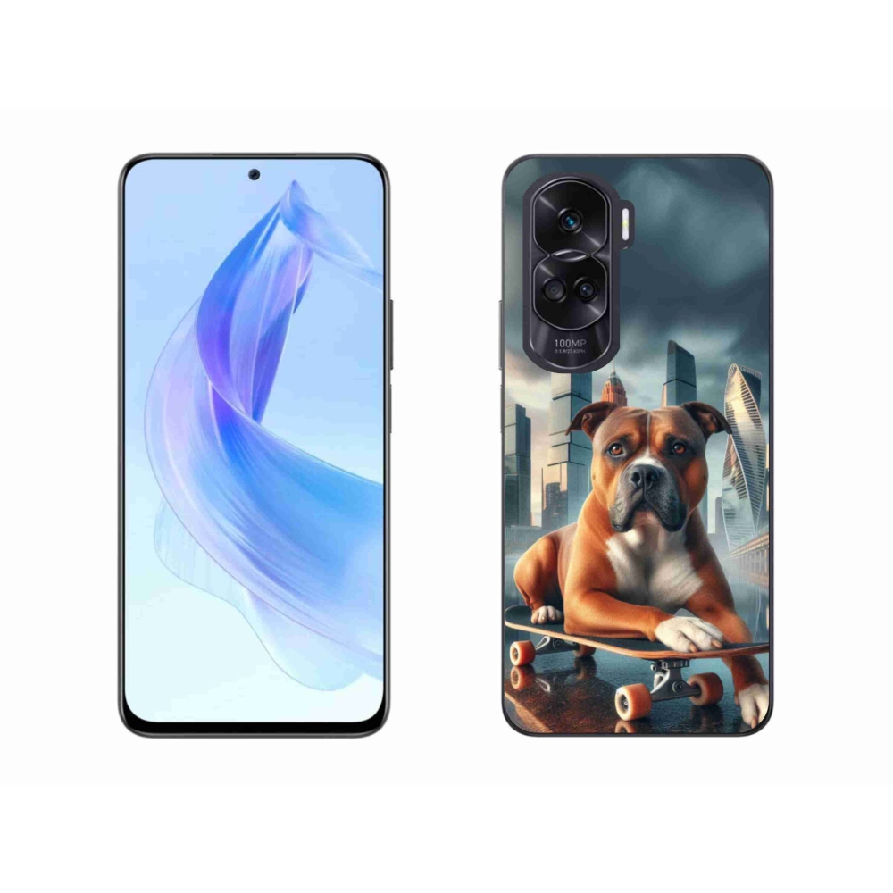 Gélový kryt mmCase na Honor 90 Lite - pes na skateboarde
