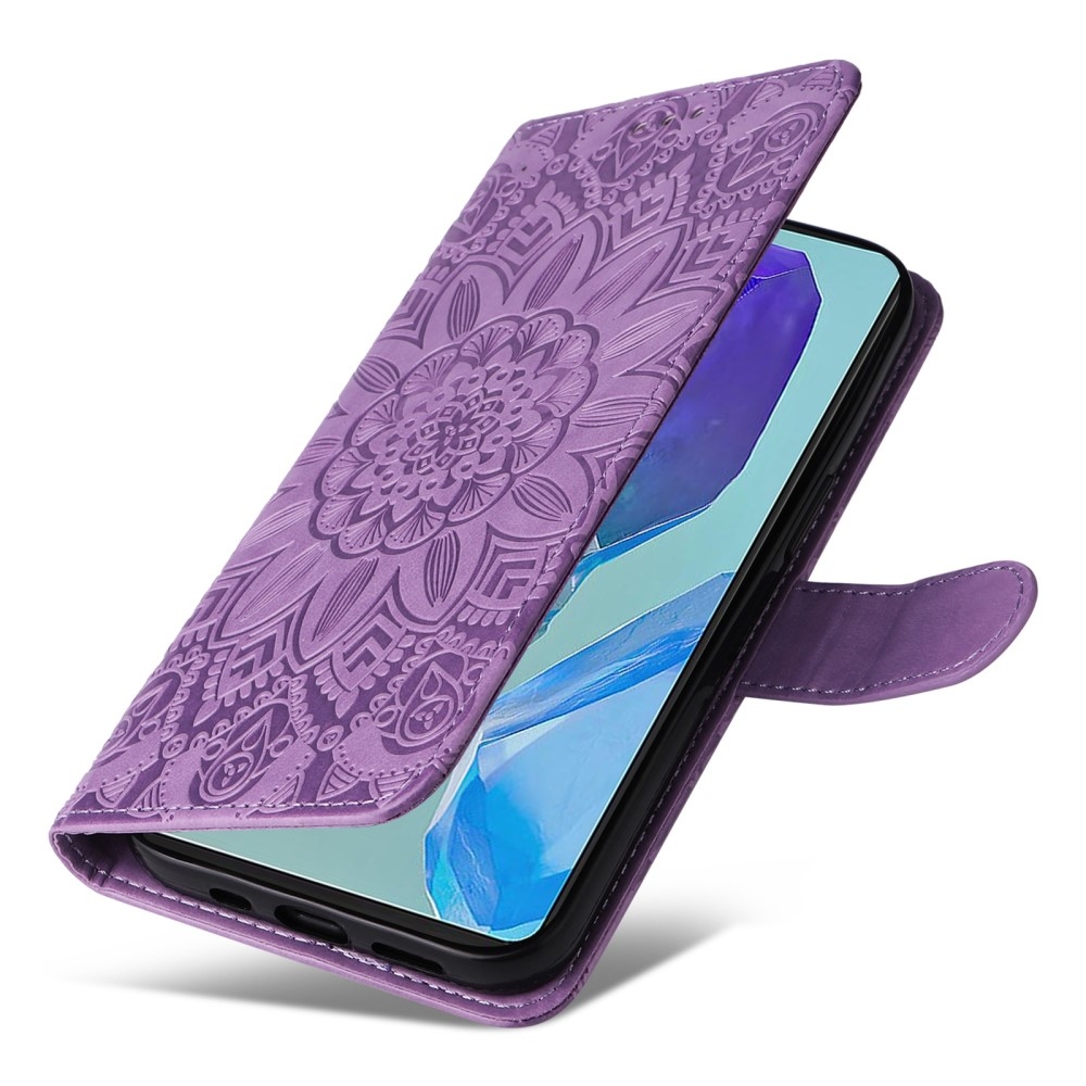 Sunflower knižkové púzdro na Samsung Galaxy M55 5G - fialové