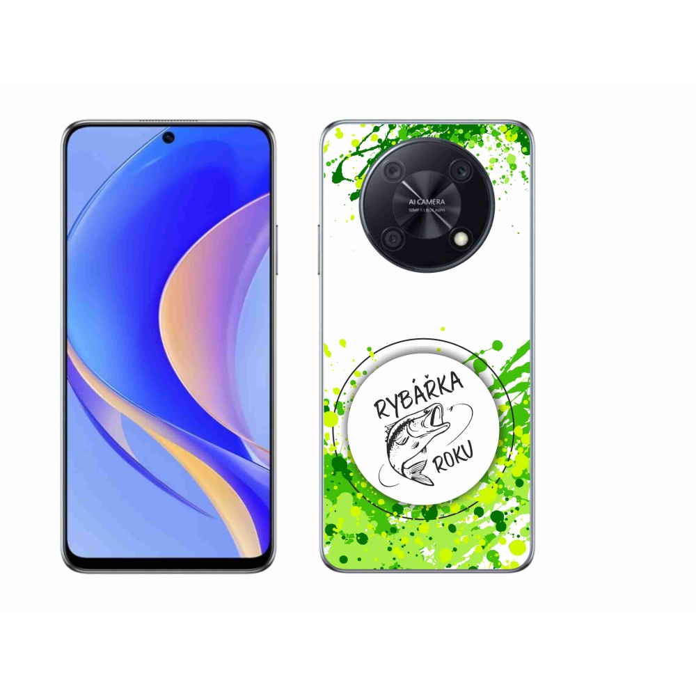 Gélový kryt mmCase na Huawei Nova Y90 - rybárka roku biele pozadie