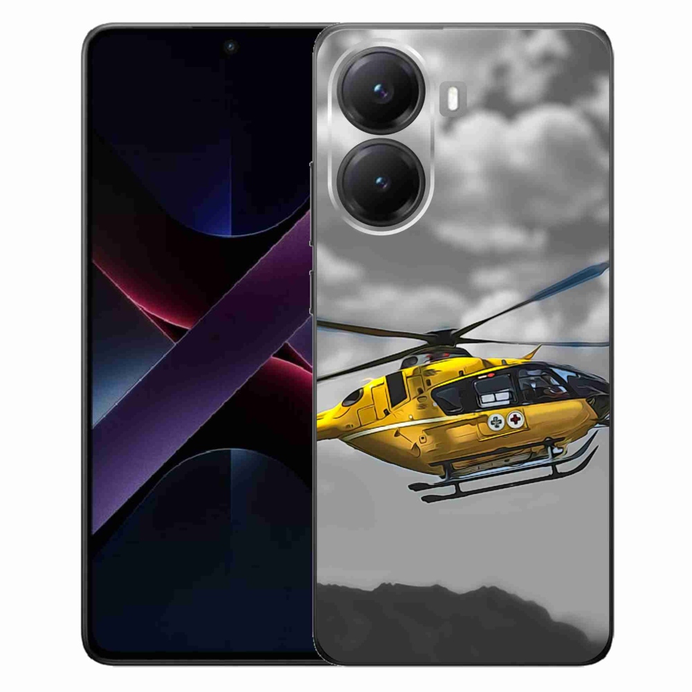 Gélový kryt mmCase na Xiaomi Poco X7 Pro 5G - žltá helikoptéra