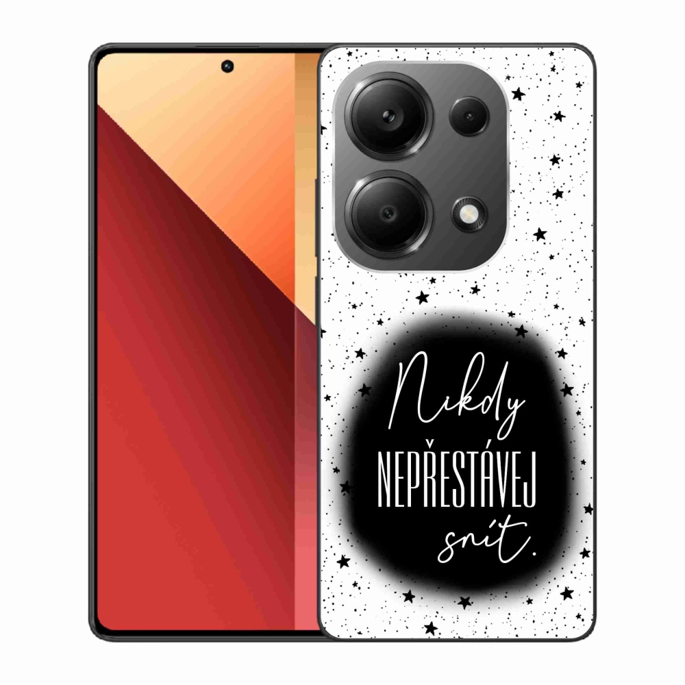 Gélový kryt mmCase na Xiaomi Redmi Note 13 Pro 4G/Poco M6 Pro - citát 1 čiernobiele pozadie