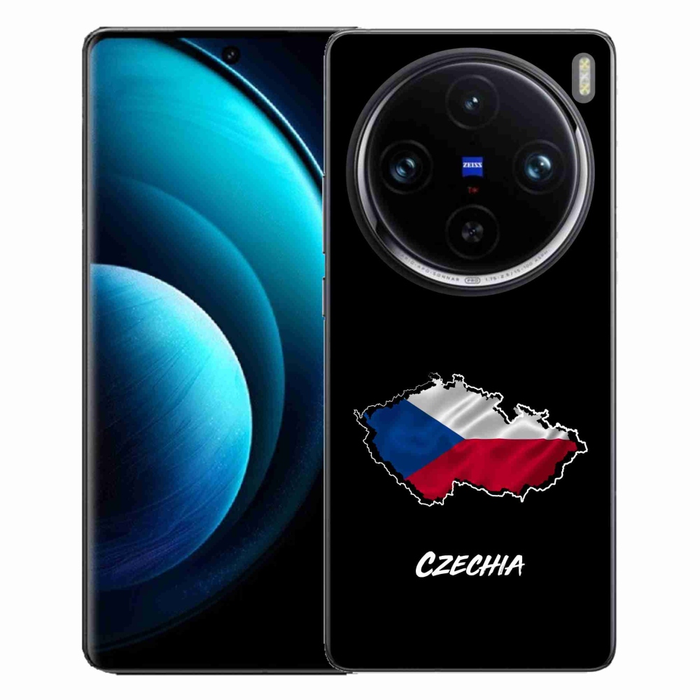 Gélový kryt mmCase na Vivo X100 Pro 5G - Czechia čierne pozadie