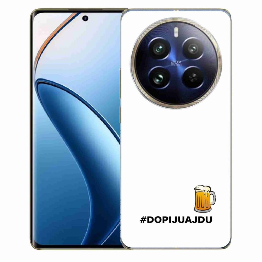 Gélový kryt mmCase na Realme 12 Pro 5G/12 Pro+ 5G - pivný motív 1 biele pozadie