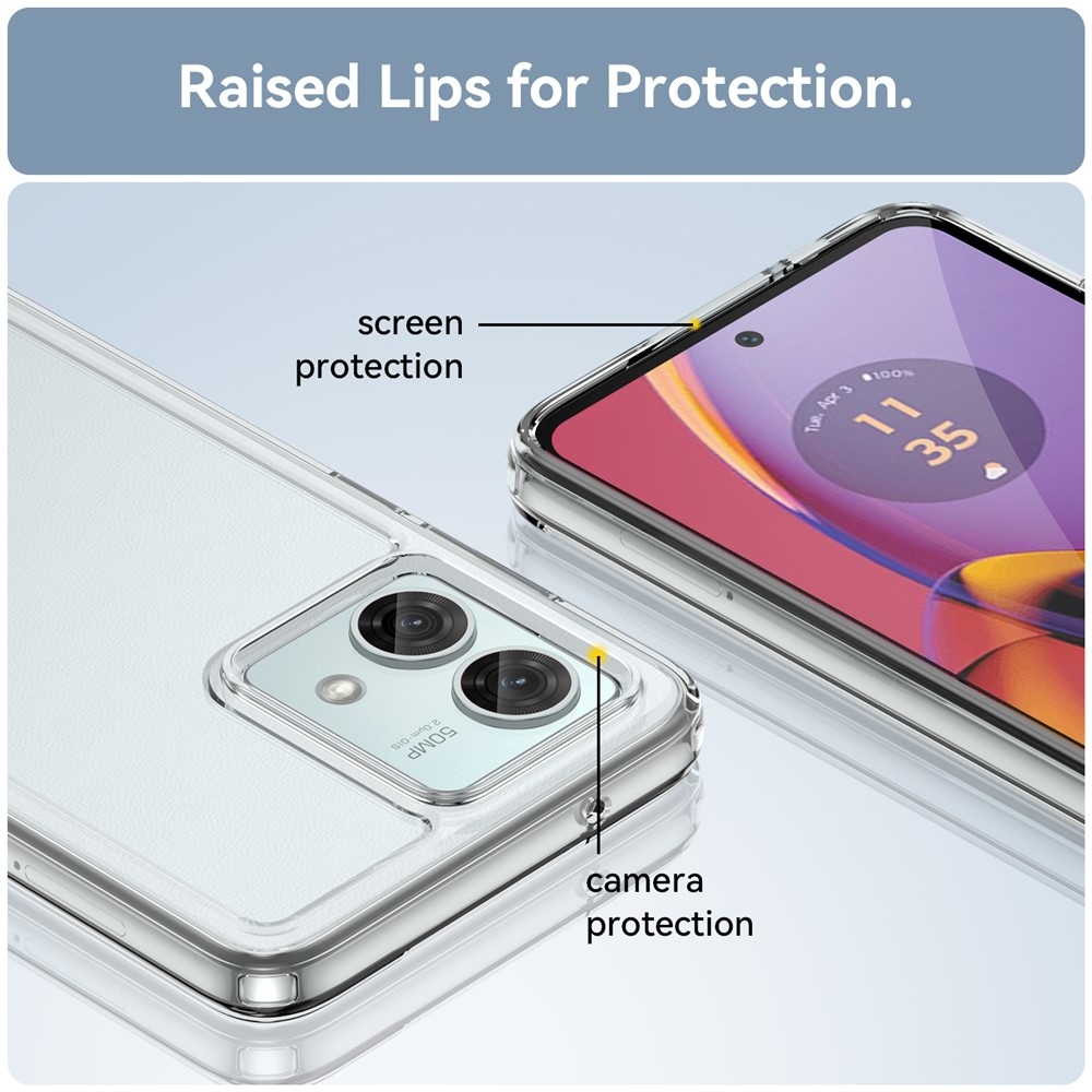 Gélový obal s pevným chrbtom na Motorola Moto G84 5G - priehľadný