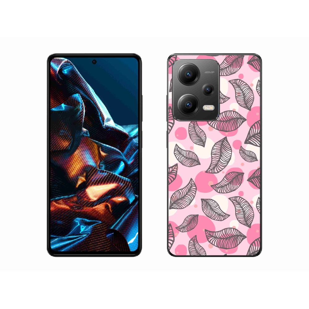 Gélový kryt mmCase na mobil Xiaomi Redmi Note 12 Pro 5G - kreslené padajúce listy