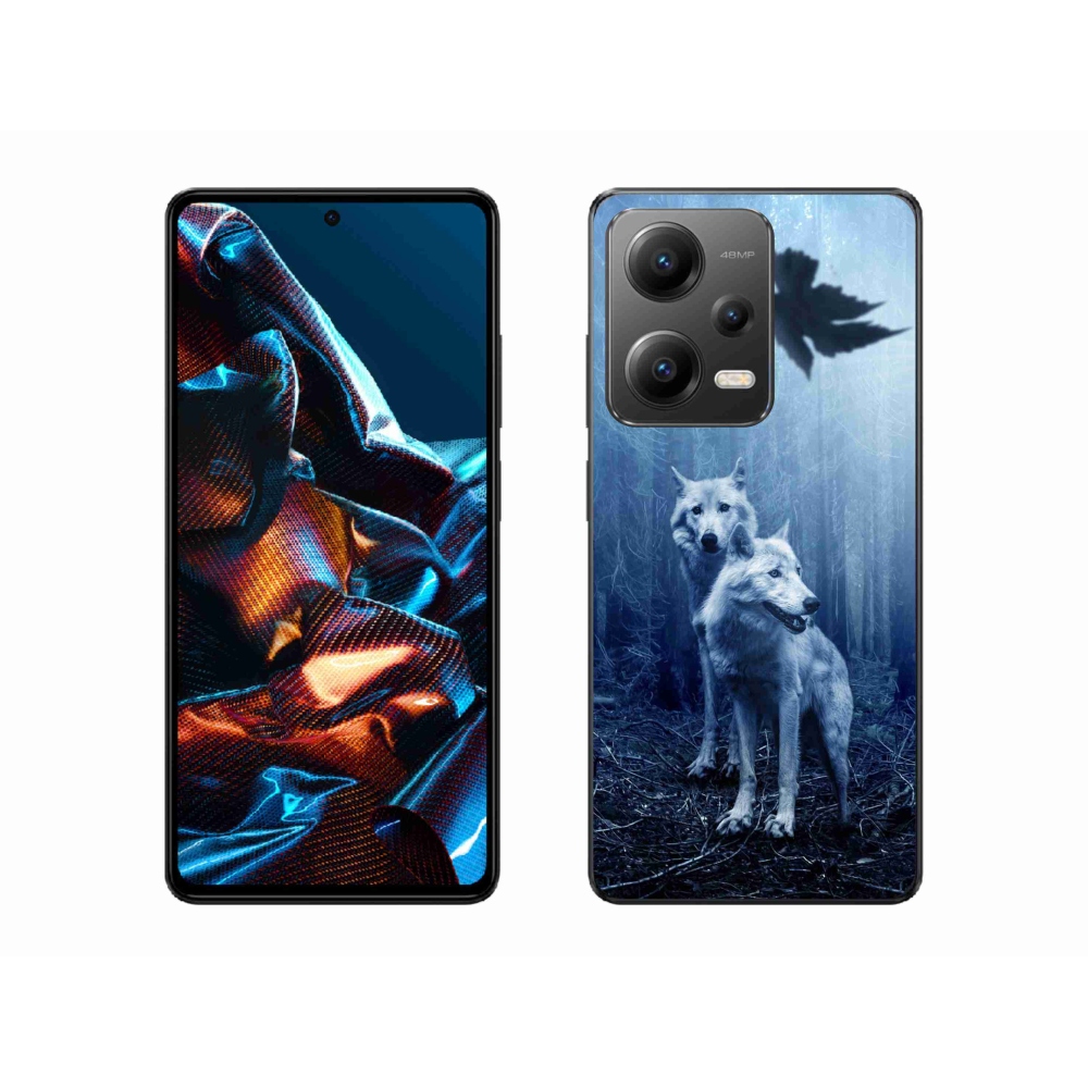 Gélový kryt mmCase na mobil Xiaomi Redmi Note 12 Pro 5G - vlci v lese