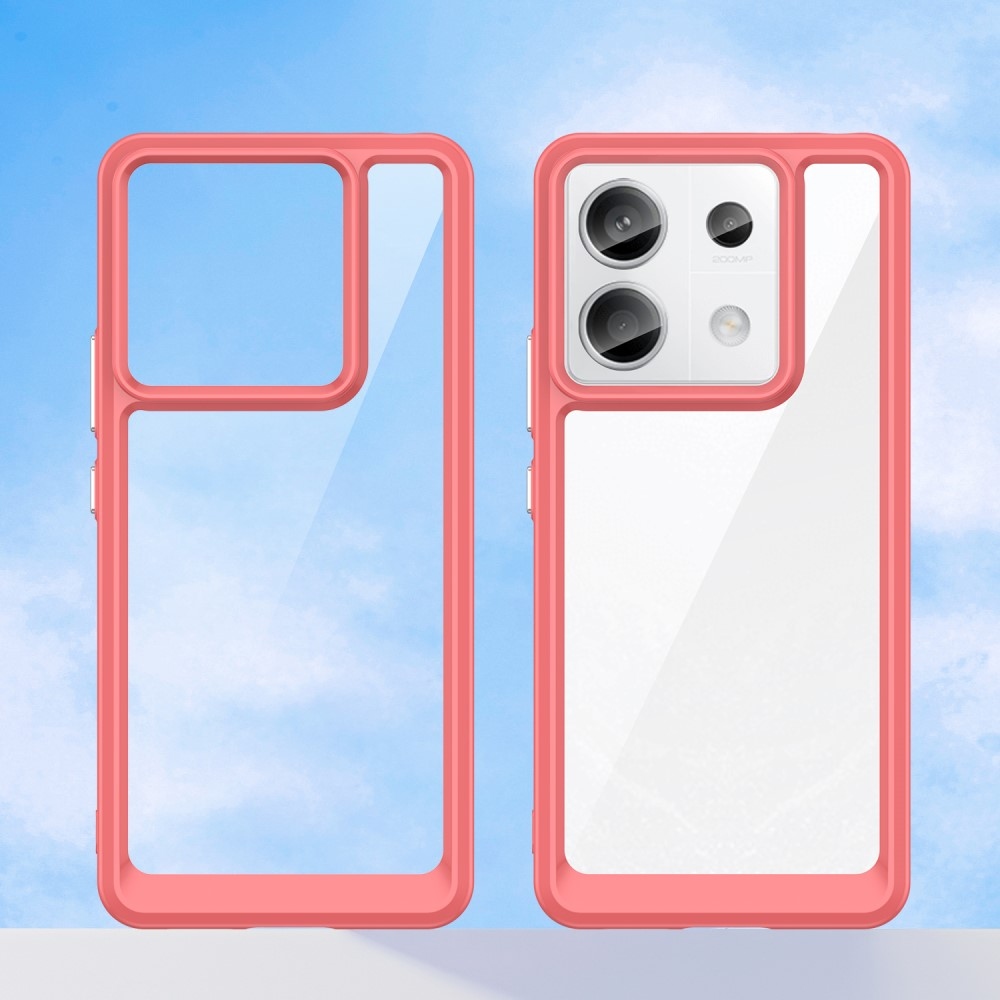 Gélový obal s pevným chrbtom na Xiaomi Redmi Note 13 Pro 5G/Poco X6 5G - červený