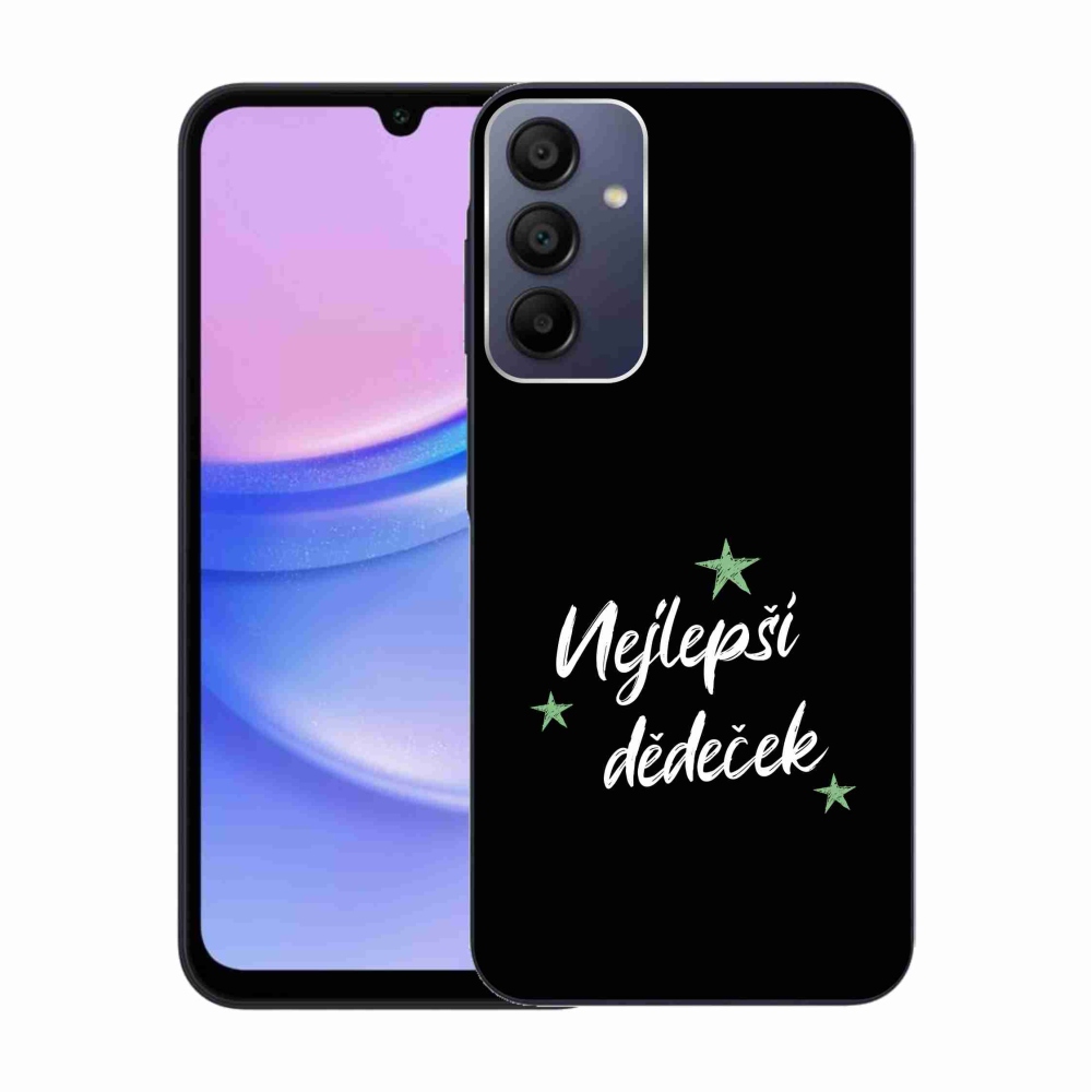 Gélový kryt mmCase na Samsung Galaxy A15 4G/5G - najlepší starý otec 2 čierne pozadie