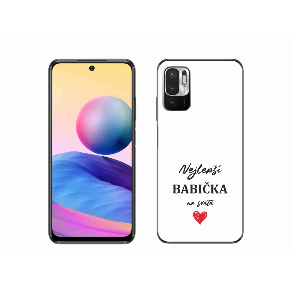 Gélový kryt mmCase na Xiaomi Redmi Note 10 5G - najlepšia babička 1 biele pozadie