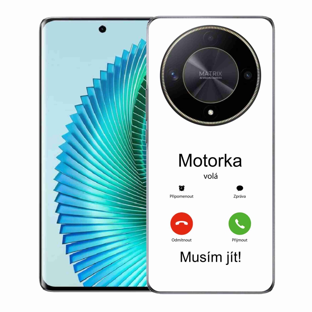 Gélový kryt mmCase na Honor Magic 6 Lite 5G - motorka volá biele pozadie