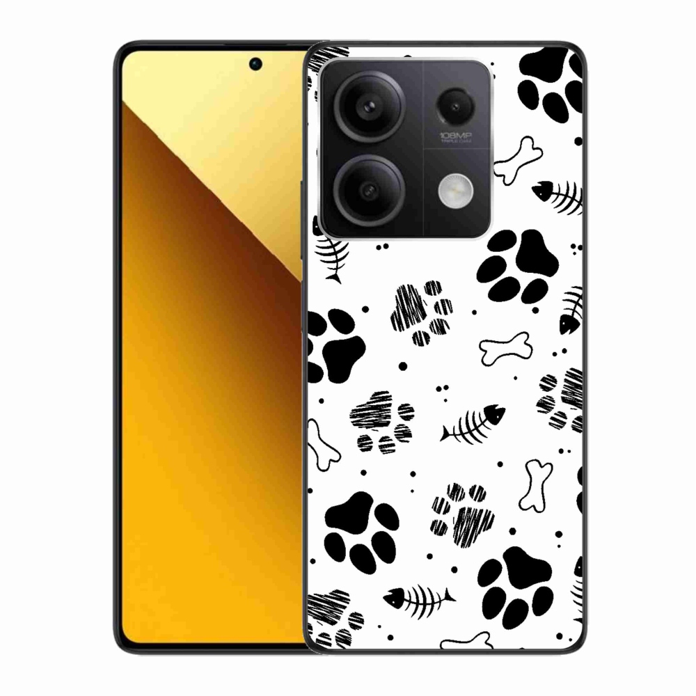 Gélový kryt mmCase na Xiaomi Redmi Note 13 5G - psie labky 1