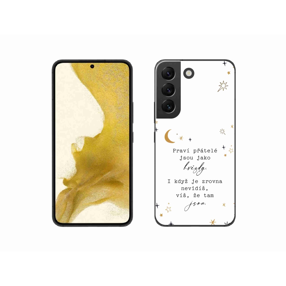 Gélový kryt mmCase na Samsung Galaxy S22 5G - citát 6 biele pozadie