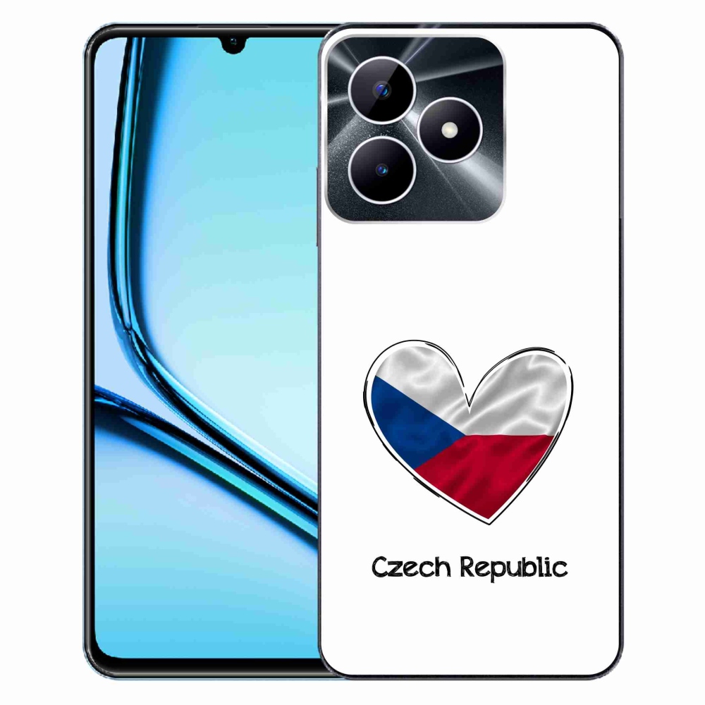 Gélový kryt mmCase na Realme Note 50 - vlajka srdca biele pozadie