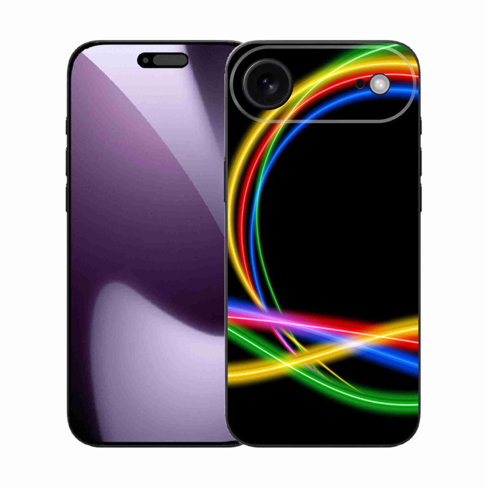 Gélový kryt mmCase na iPhone 17 Air - neónové kruhy