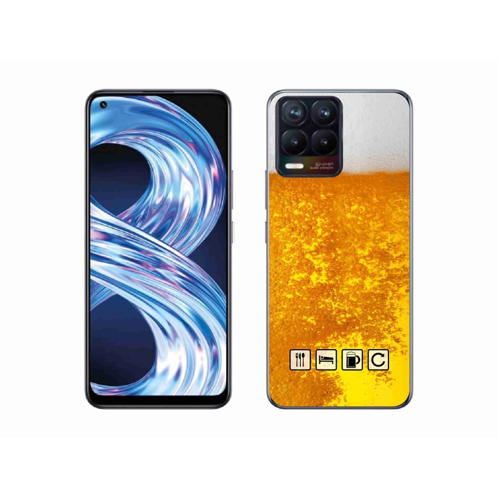 Gélový kryt mmCase na Realme 8 4G - pivný motív 3
