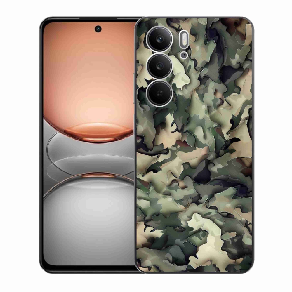 Gélový kryt mmCase na Realme C75 - maskáčový vzor 9