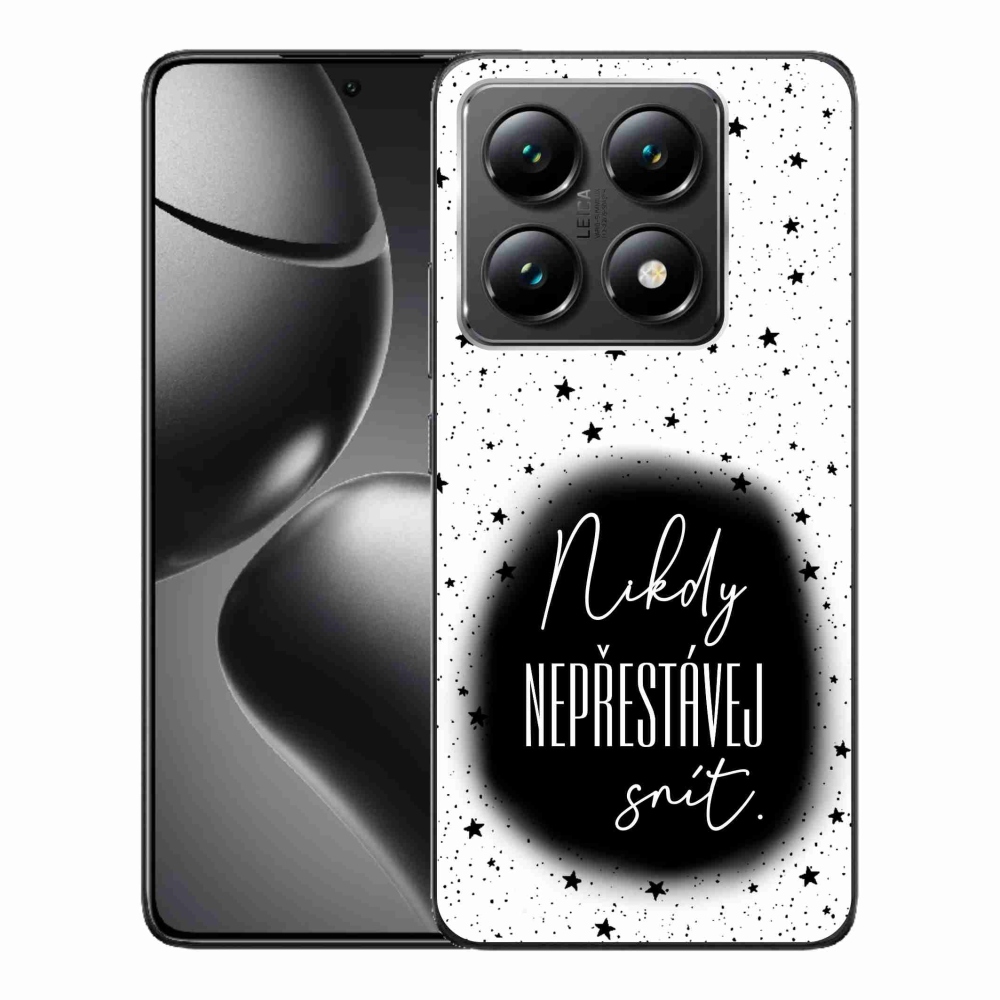 Gélový kryt mmCase na Xiaomi 14T - citát 1 čiernobiele pozadie