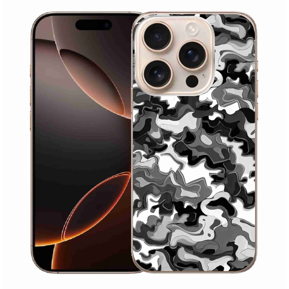 Gélový kryt mmCase na iPhone 16 Pro Max - maskáčový vzor 3