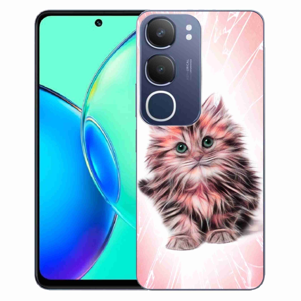 Gélový kryt mmCase na Vivo Y19s - roztomilé mačiatko