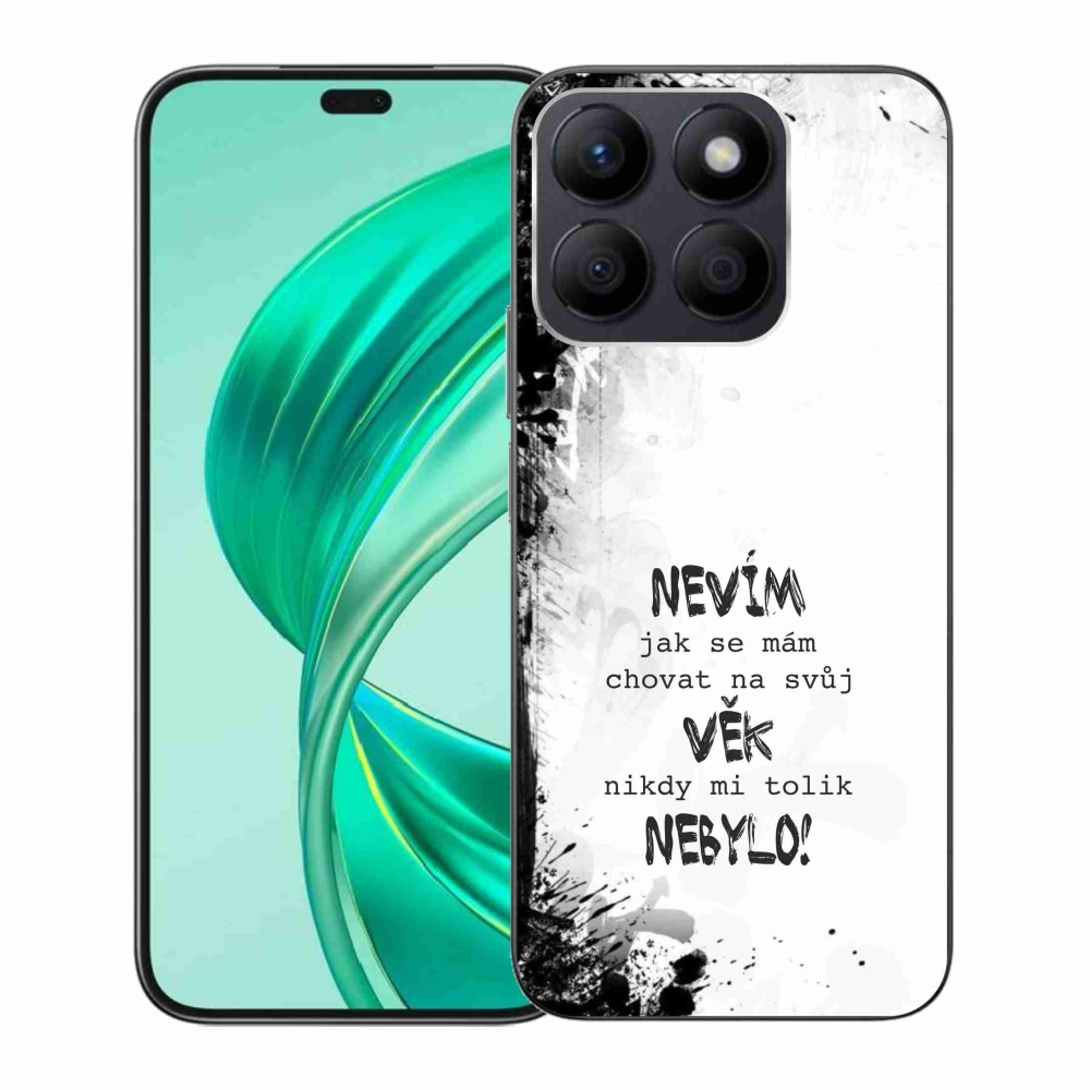 Gélový kryt mmCase na Honor X8b - vtipný text 14 biele pozadie