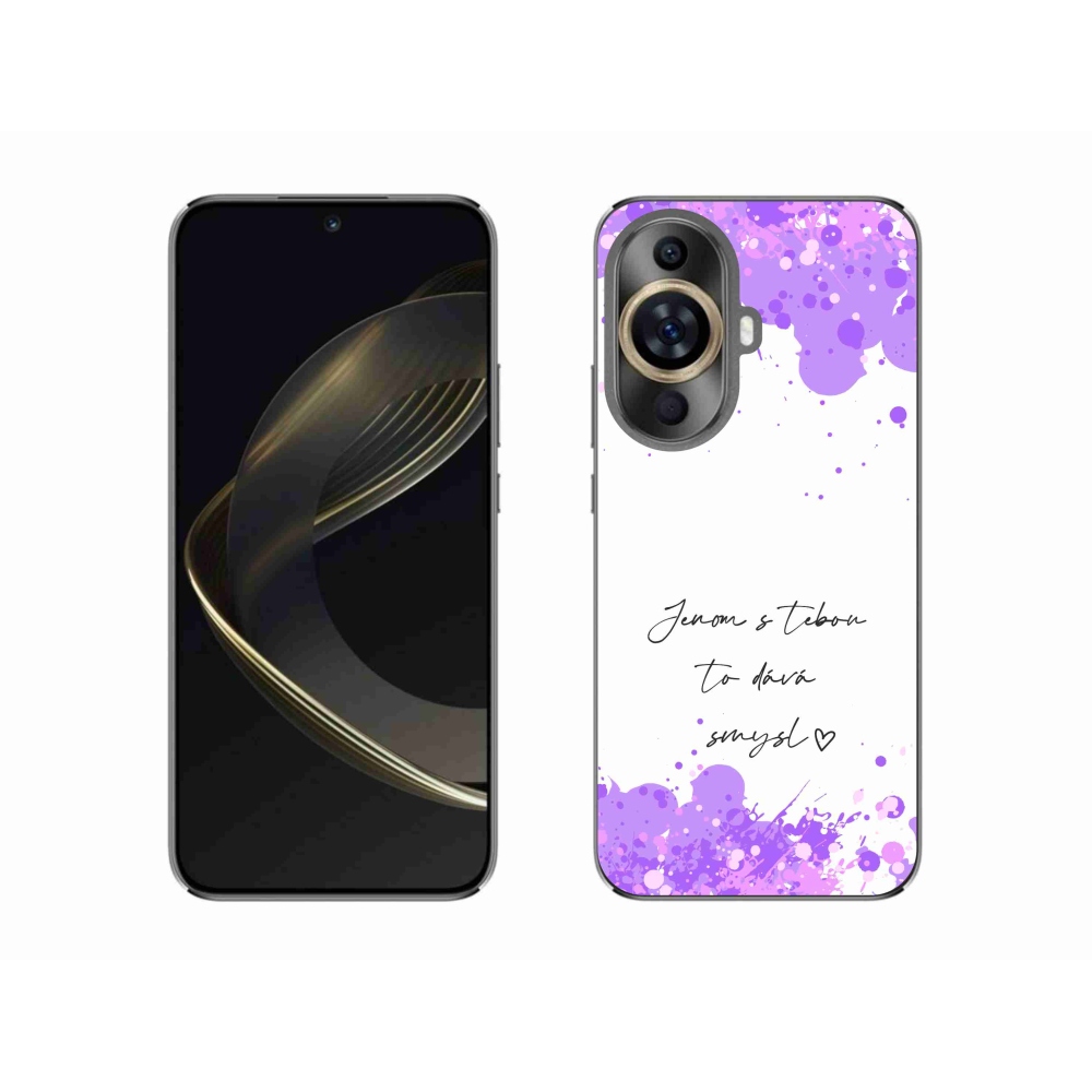 Gélový kryt mmCase na Huawei Nova 11 - zamilovaný text biele pozadie