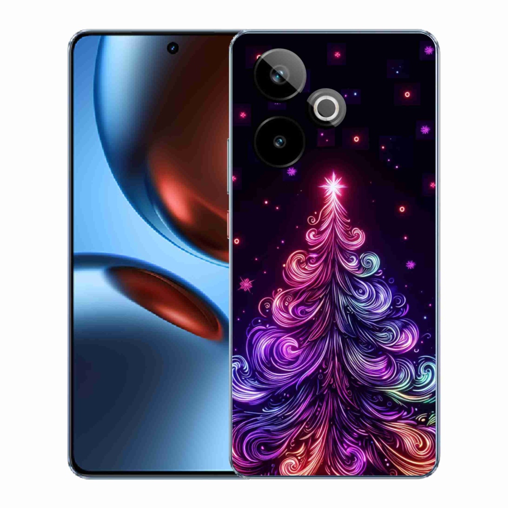 Gélový kryt mmCase na Realme GT 7 5G/GT 7T 5G - neónový vianočný stromček 1