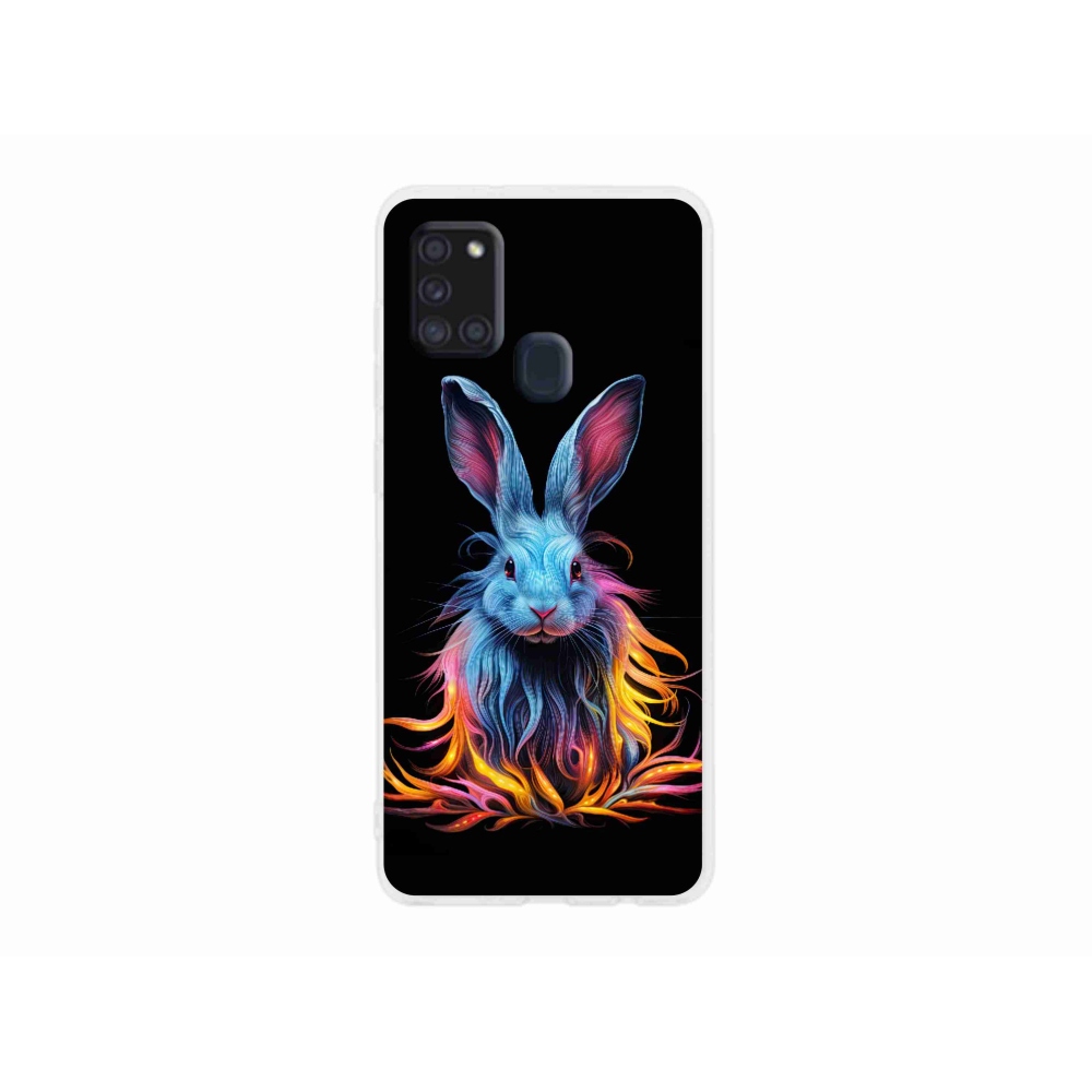 Gélový kryt mmCase na Samsung Galaxy A21s - abstraktný zajac