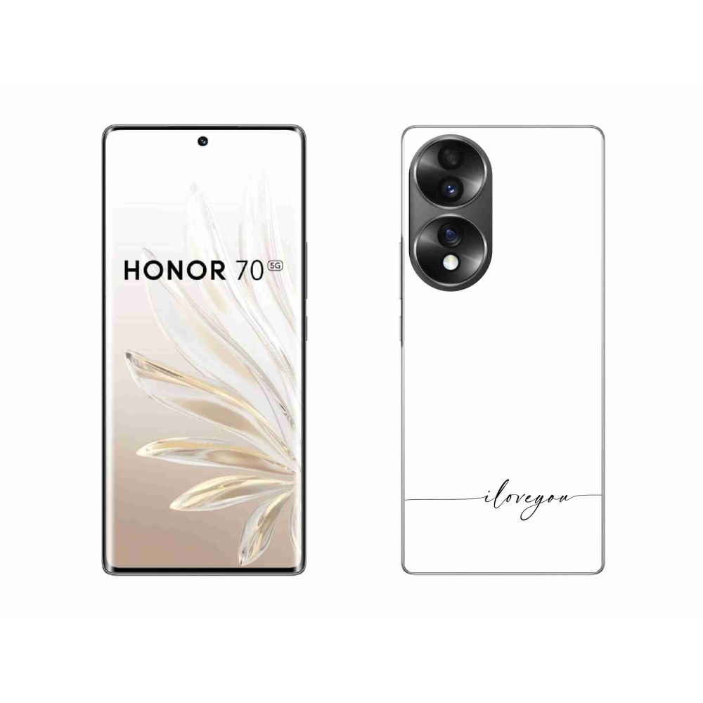 Gélový kryt mmCase na Honor 70 - I love you biele pozadie