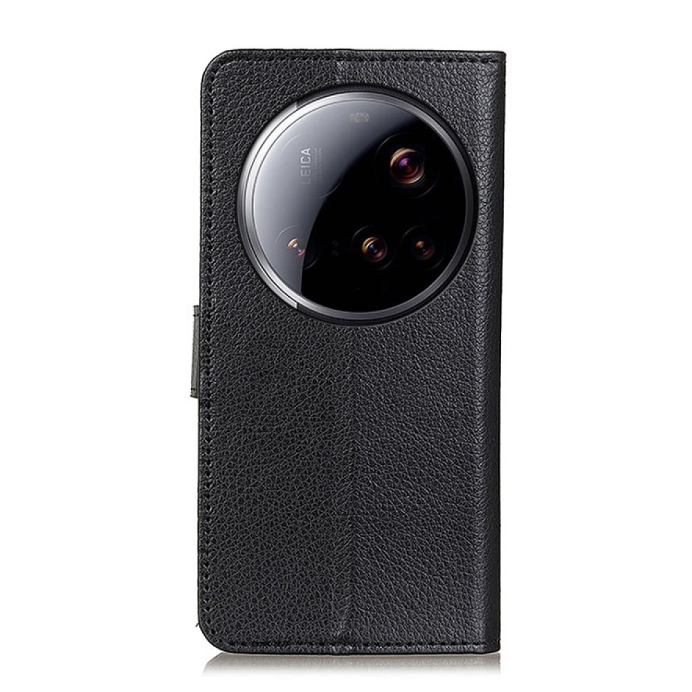 Litchie knižkové púzdro pre Xiaomi 15 Ultra - čierne