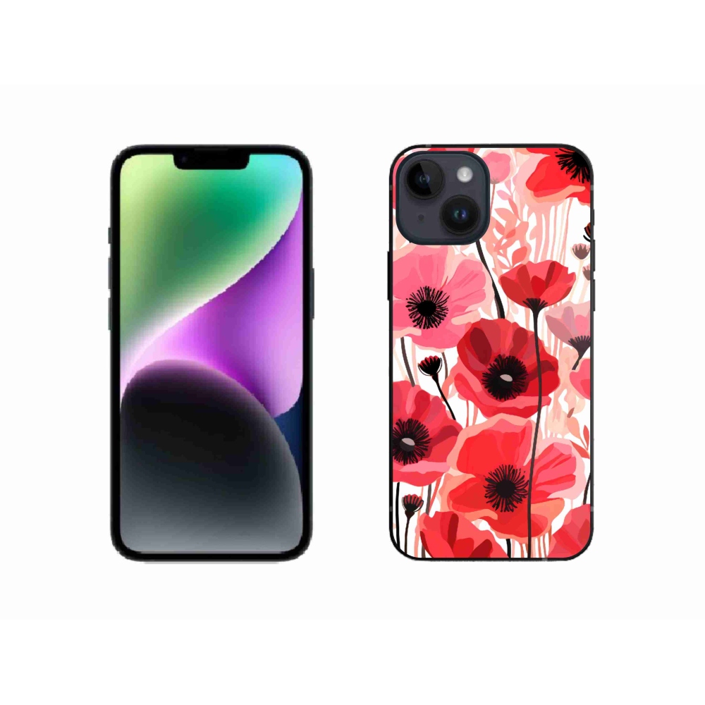 Gélový kryt mmCase na iPhone 14 - vlčí mak 1