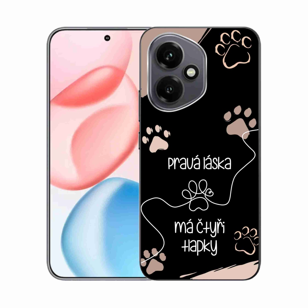 Gélový kryt mmCase na Honor 400 - psí motív 1 čierne pozadie