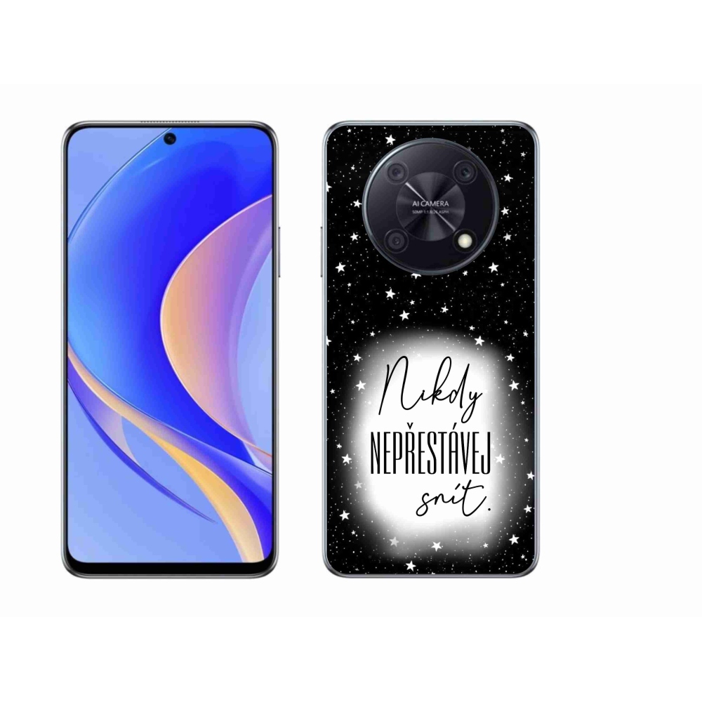 Gélový kryt mmCase na Huawei Nova Y90 - citát 1 bieločierne pozadie