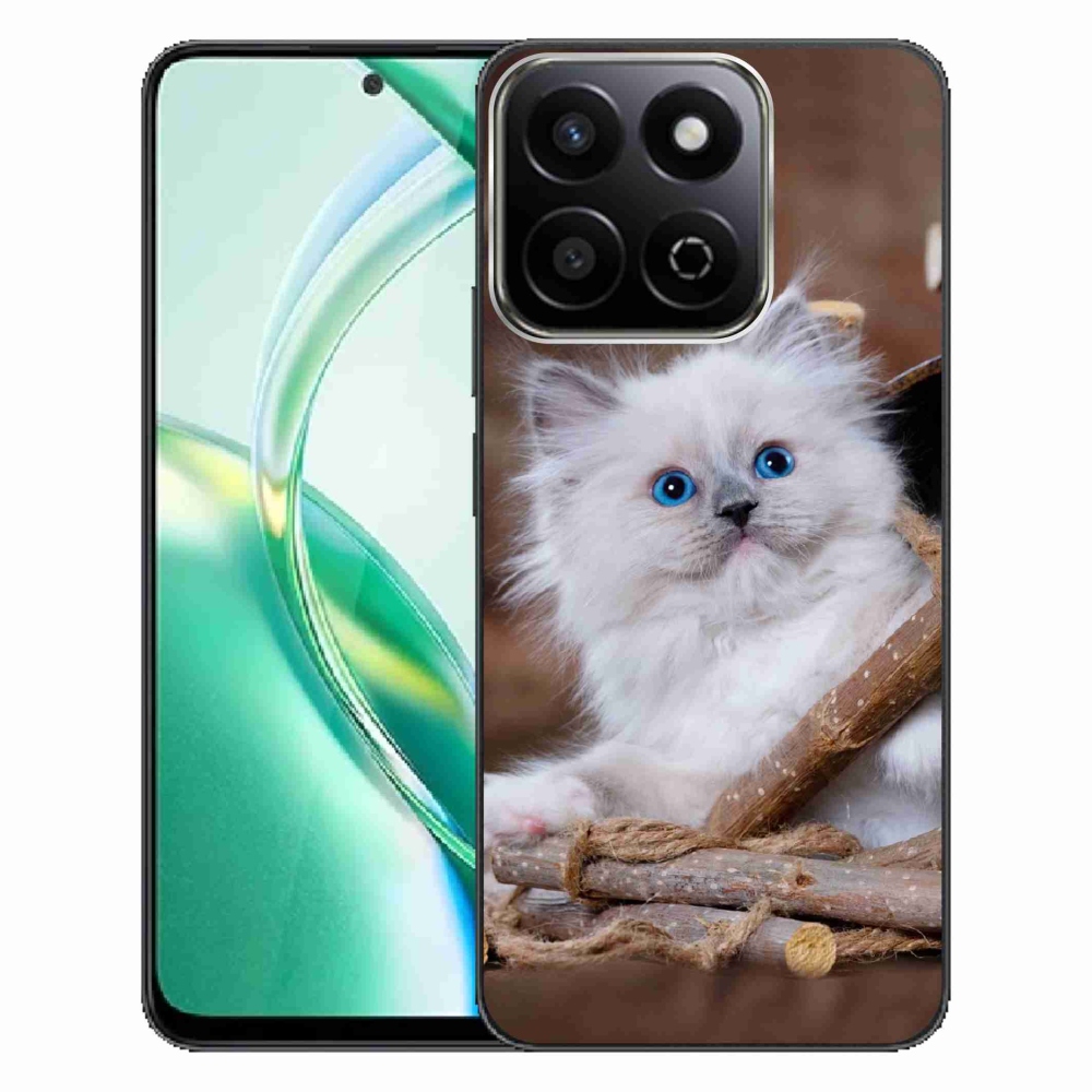 Gélový kryt mmCase na Honor 200 Smart 5G - biele mačiatko