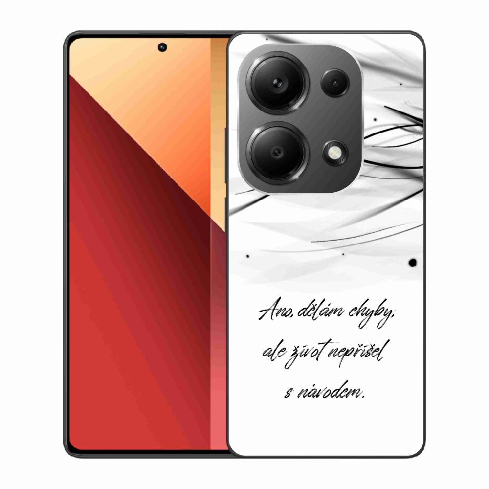 Gélový kryt mmCase na Xiaomi Redmi Note 13 Pro 4G/Poco M6 Pro - citát biele pozadie