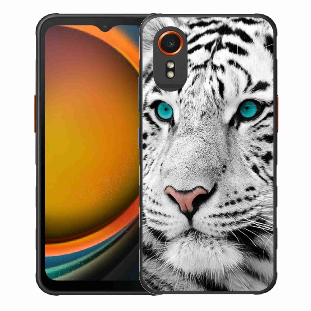 Gélový kryt mmCase na Samsung Galaxy Xcover 7 - biely tiger