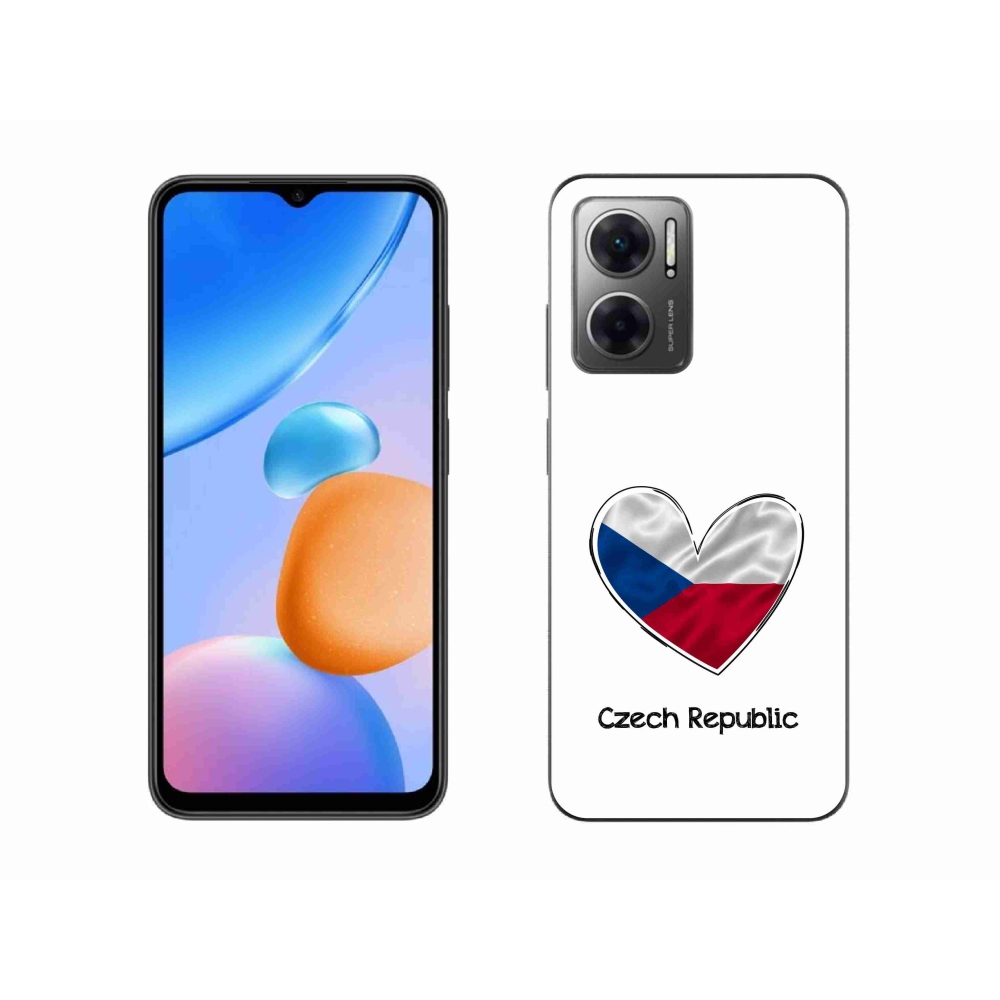Gélový kryt mmCase na Xiaomi Redmi 10 5G - vlajka srdca biele pozadie