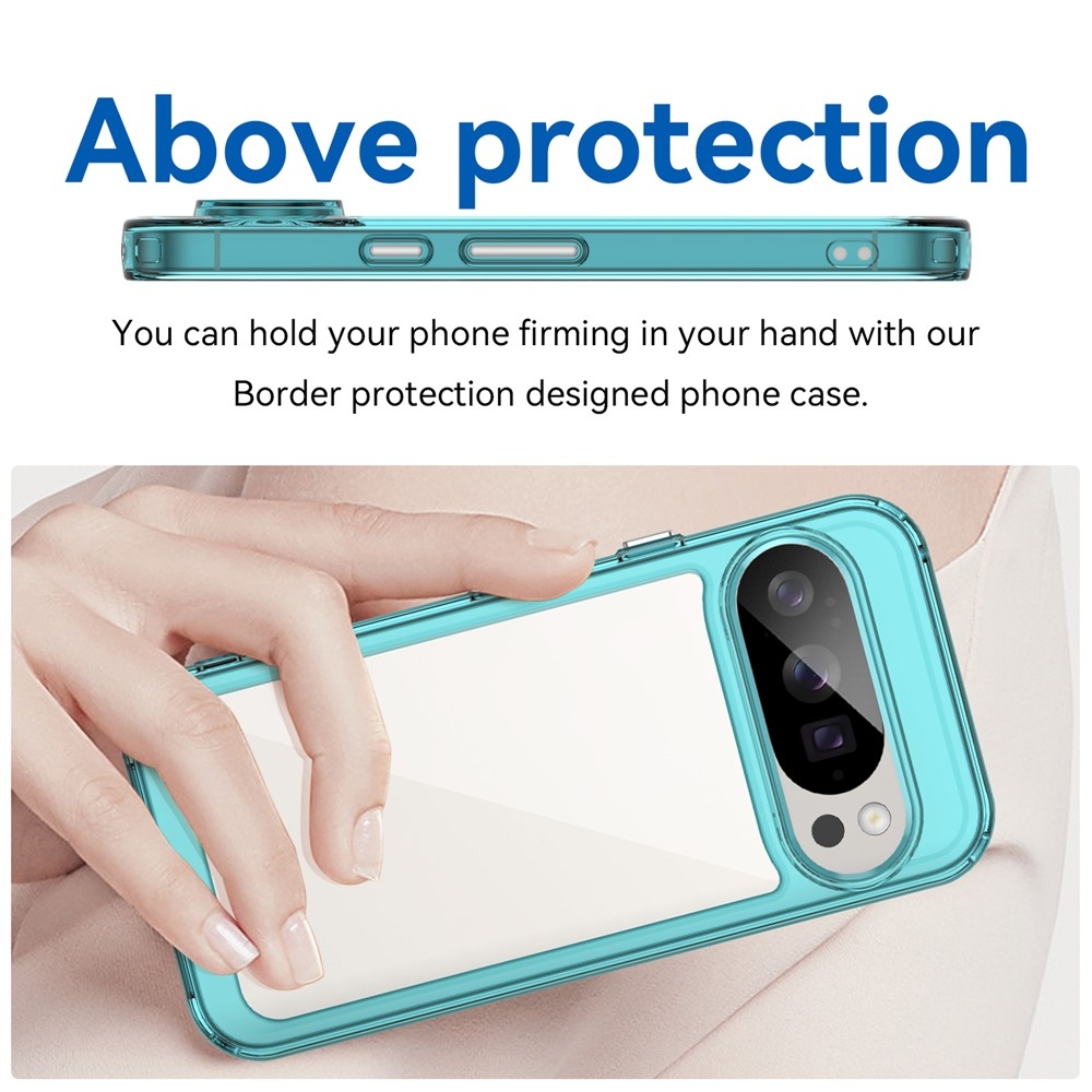 Gélový obal s pevným chrbtom na Google Pixel 10 Pro/Pixel 10 - svetlomodrý