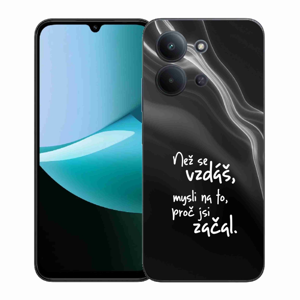 Gélový kryt mmCase na Xiaomi Redmi 15C 4G (171mm)/Poco C85 4G (171mm) - citát 2 čierne pozadie