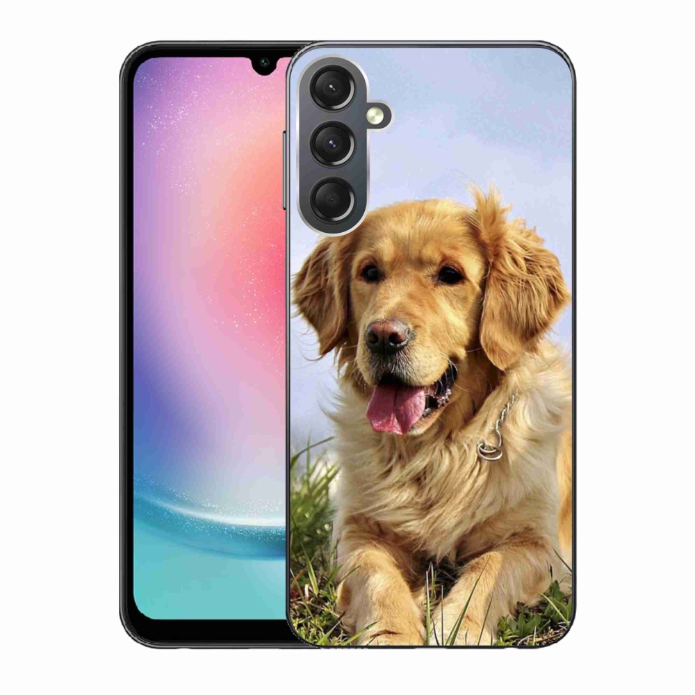 Gélový obal mmCase na Samsung Galaxy A24 - zlatý retriever