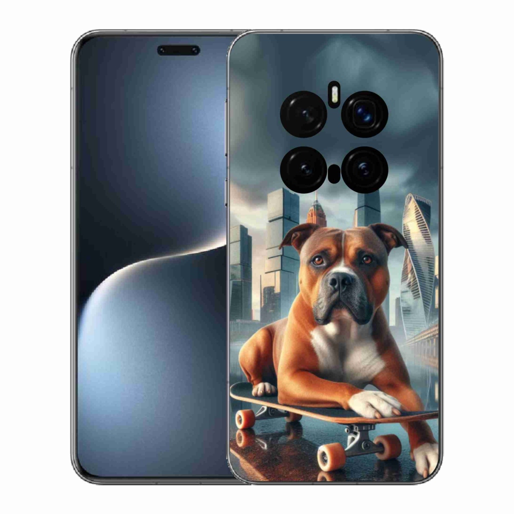 Gélový kryt mmCase na Honor Magic 7 Pro 5G - pes na skateboarde