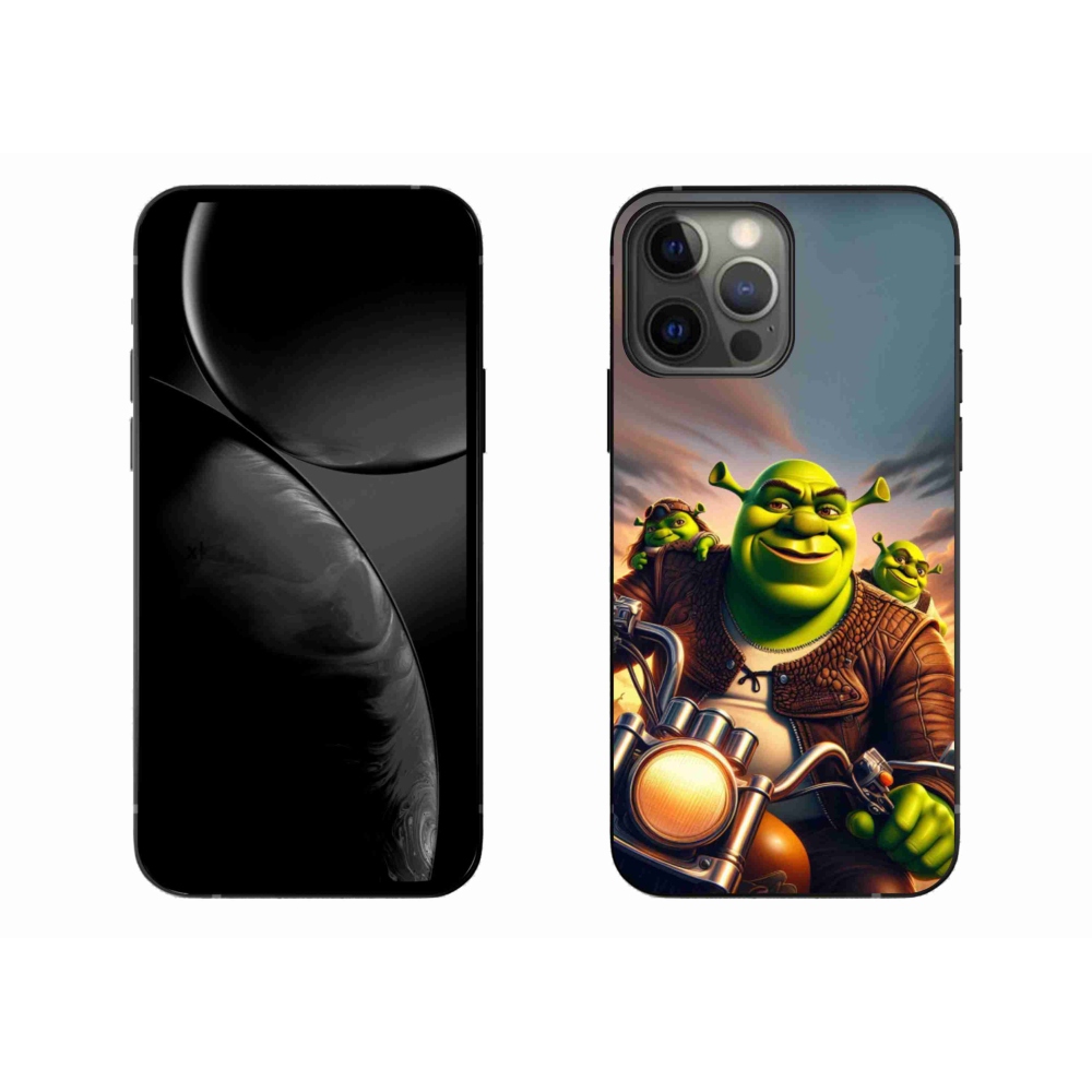 Gélový kryt mmCase na iPhone 13 Pro Max 6.7 - shrek na motorke