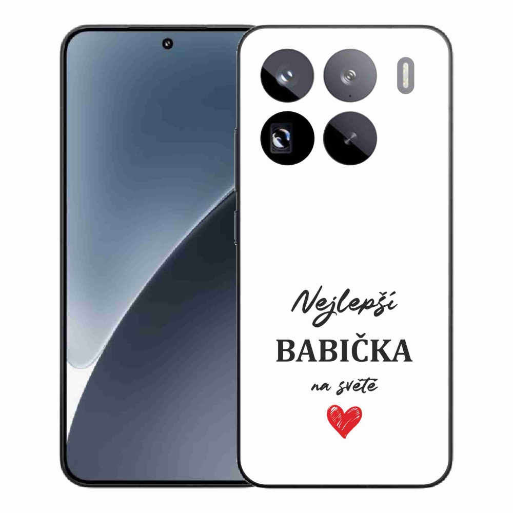 Gélový kryt mmCase na Xiaomi 15 Pro - najlepšia babička 1 biele pozadie