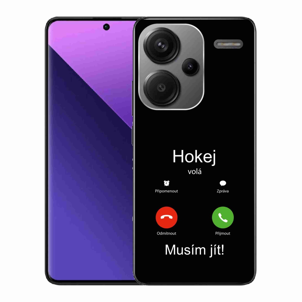 Gélový kryt mmCase na Xiaomi Redmi Note 13 Pro+ 5G - hokej volá čierne pozadie