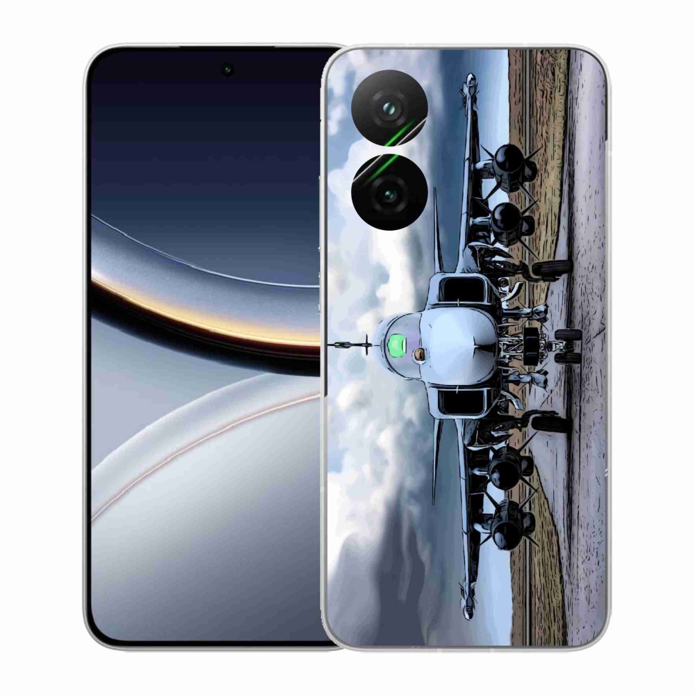Gélový kryt mmCase na Xiaomi Poco F7 5G - vojenské lietadlo
